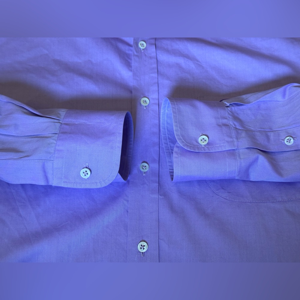 Ralph Lauren Purple Label Lavender 100% Cotton Button Down Men’s Shirt Size M - Picture 9 of 14